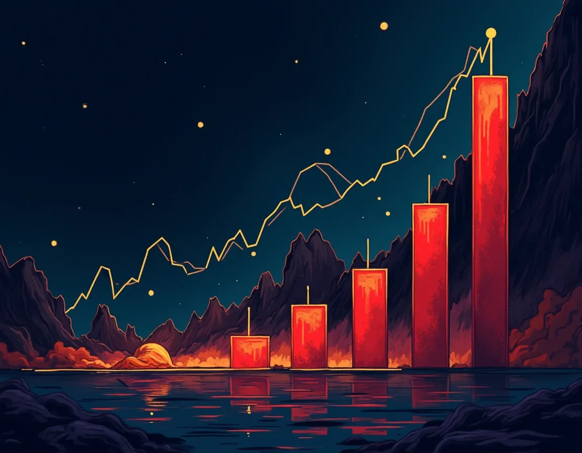 Ascending triangle pattern showing compression before breakout on crypto price chart display