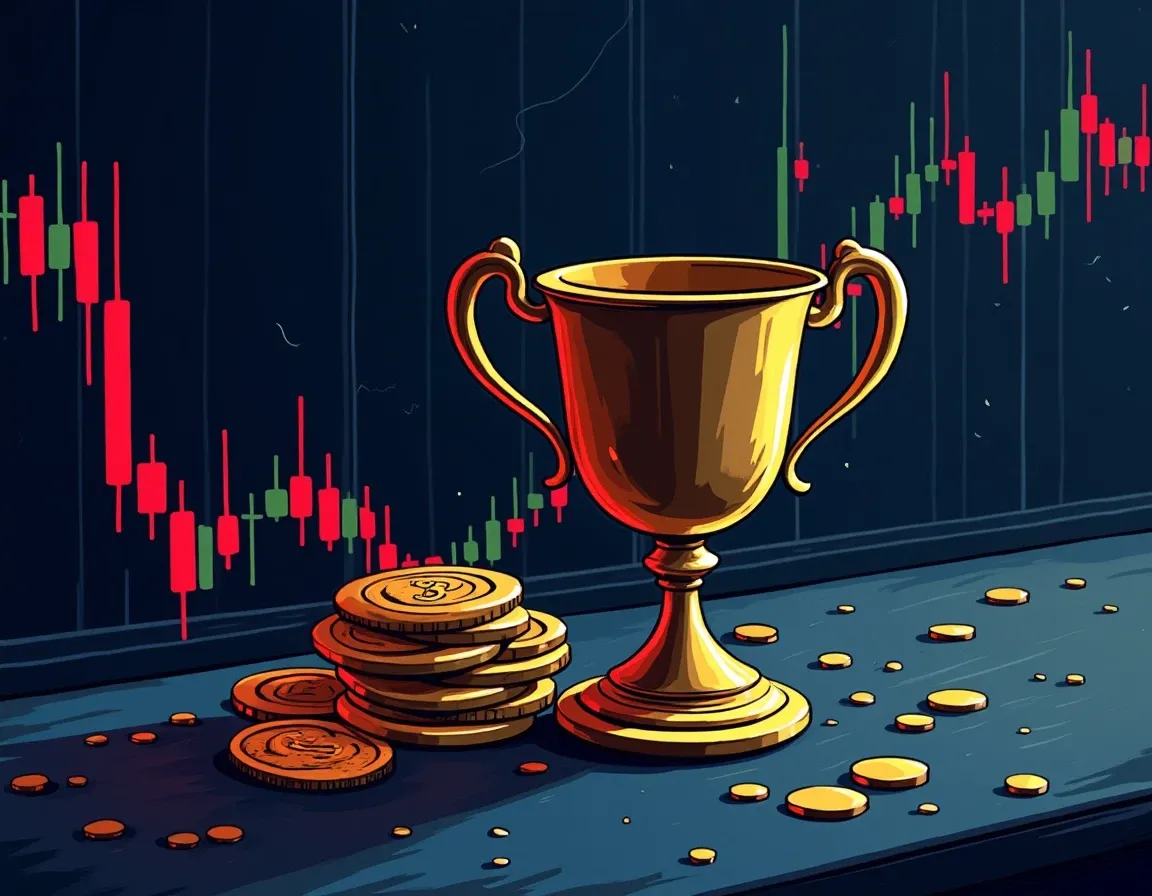 Cup and handle bullish continuation pattern with measured move target on trading chart