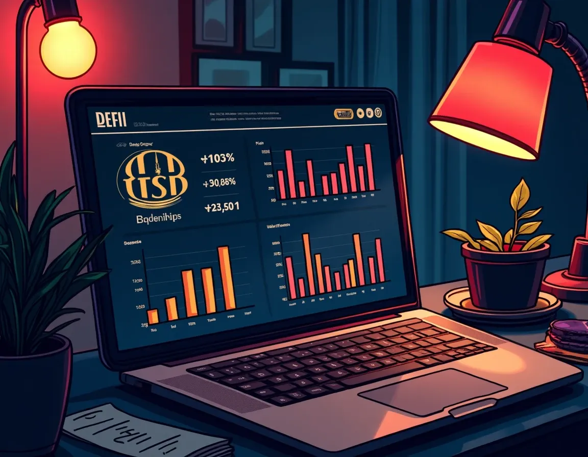 DeFi lending platform dashboard showing current APY rates for stablecoin deposits