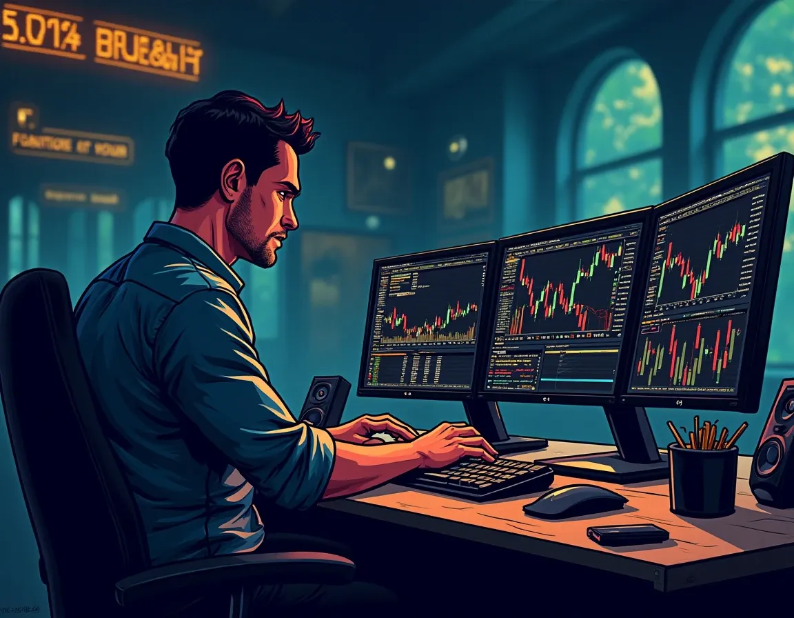 Crypto trader managing portfolio rebalancing costs and monitoring spread expenses across multiple exchanges