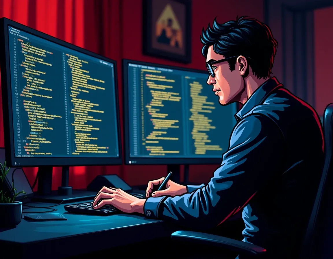 Developer programming flash loan smart contract for automated arbitrage across decentralized exchange liquidity pools