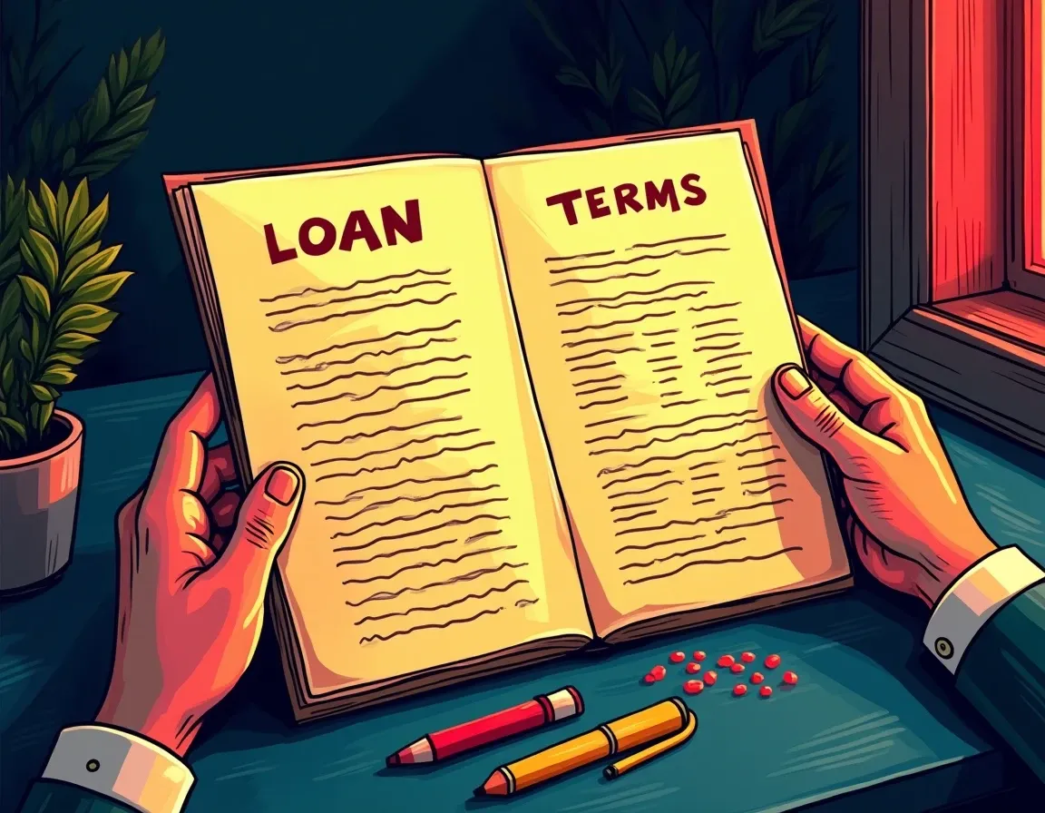 Loan requirement comparison document highlighting collateralization ratios and terms