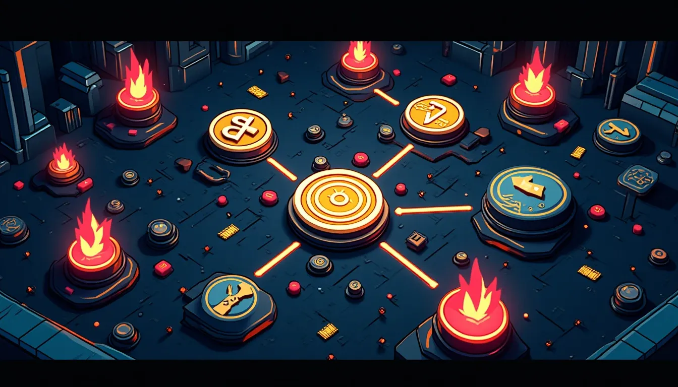 Blockchain networks connected to DeFi protocol tokens with liquidity pool positions and yield data