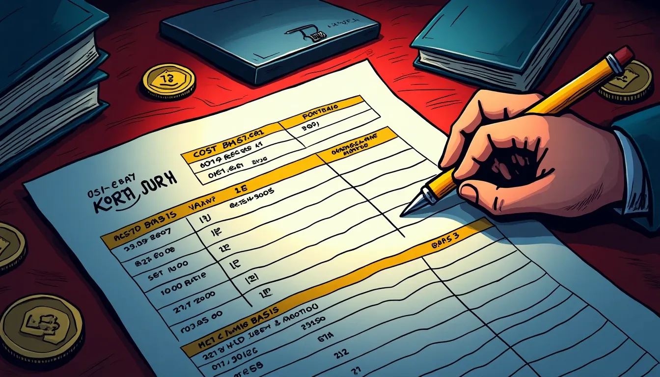 Form 8949 with crypto transaction entries showing cost basis and capital gains columns