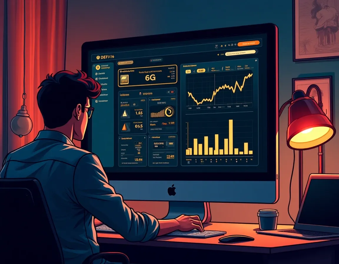 DeFi liquidation protection dashboard displaying health factor monitoring and automated threshold alerts