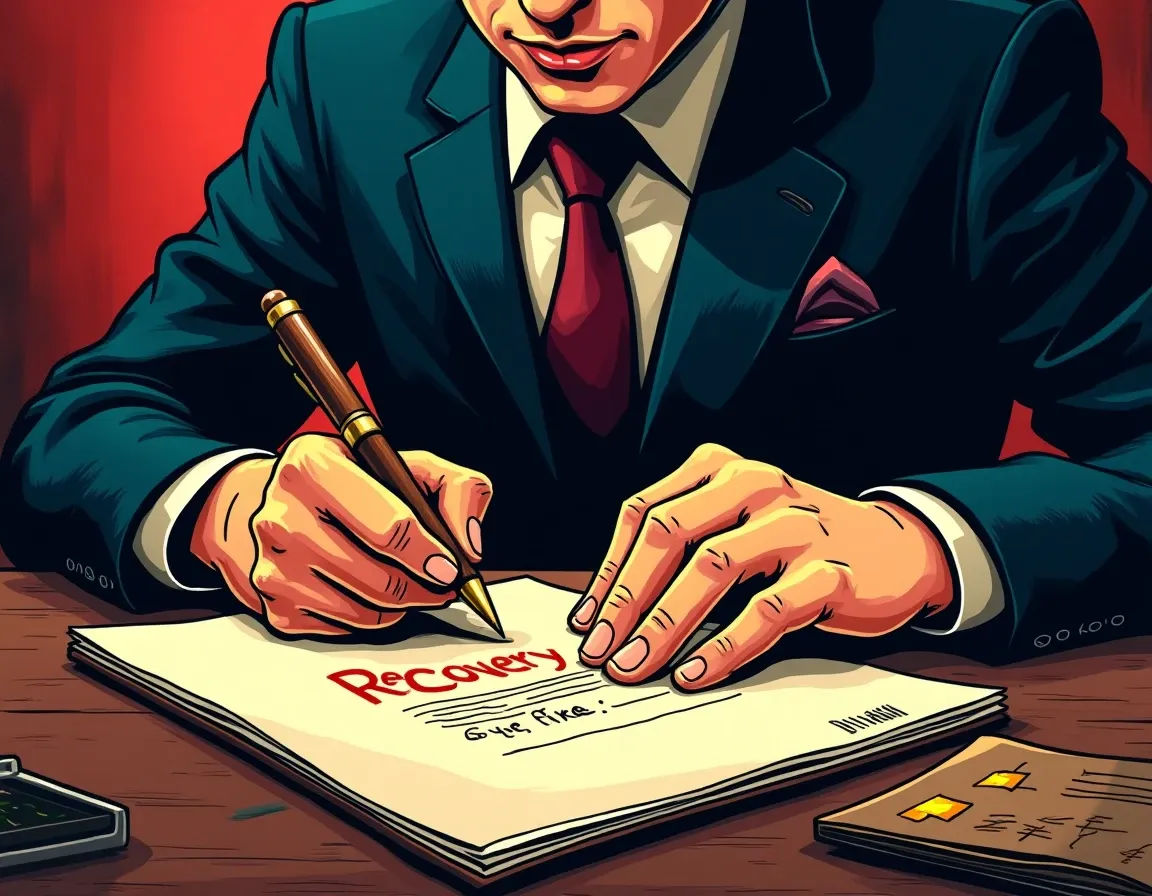User writing down twelve-word seed phrase for wallet recovery and backup purposes