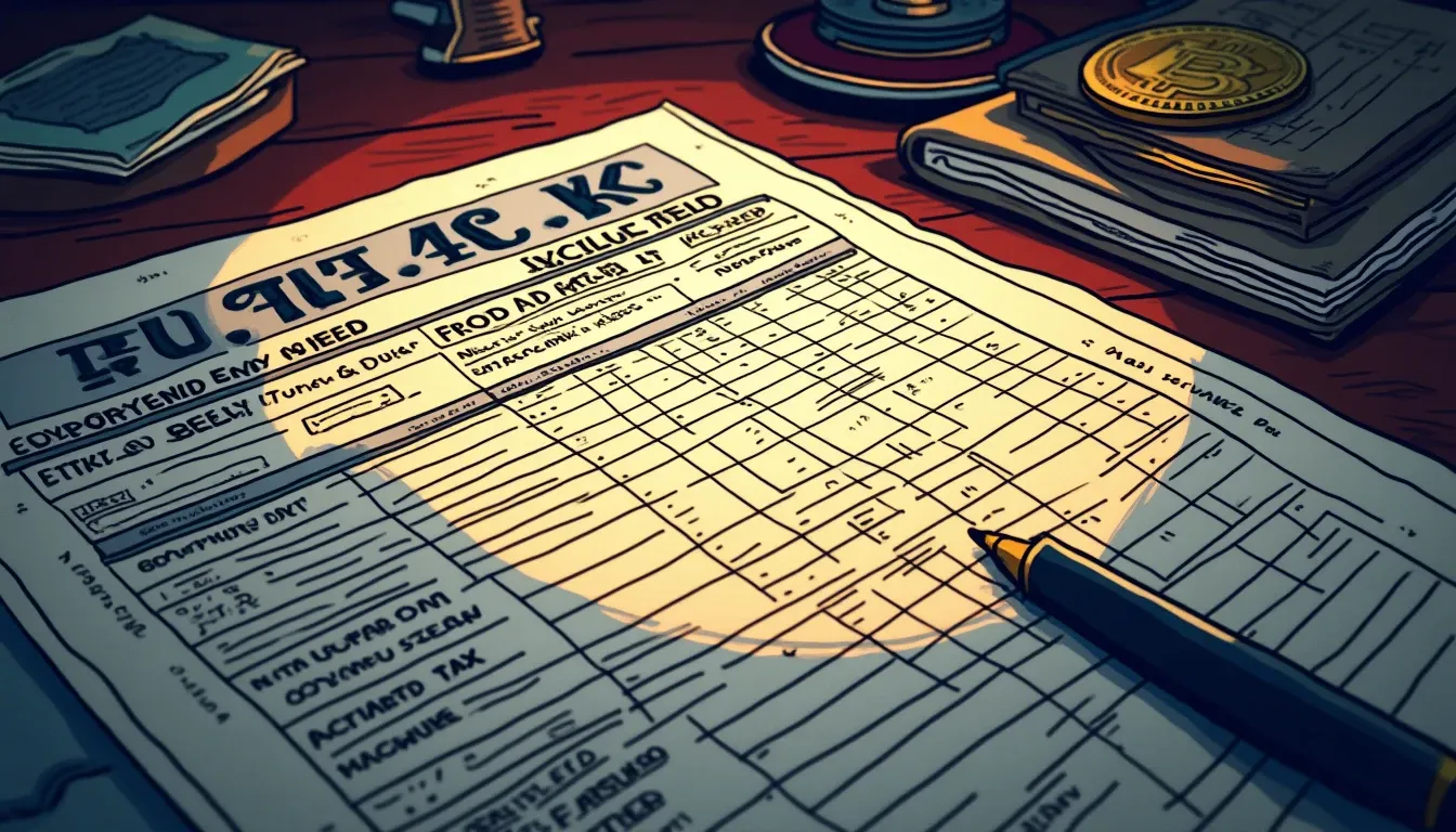 Tax forms showing cryptocurrency yield income entries and staking rewards documentation