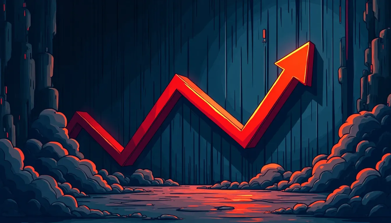 CRVUSD-CBBTC pool chart displaying 12-point collapse with declining trend line