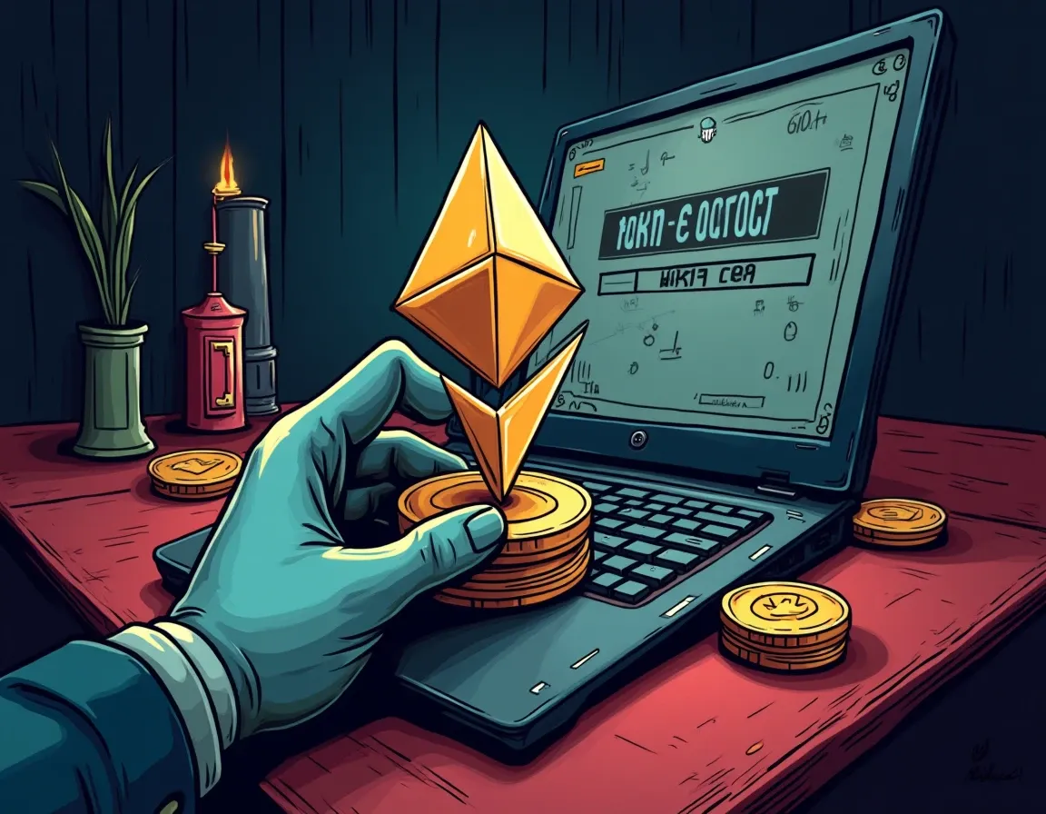 Smart contract verification badge with token address and Etherscan seal