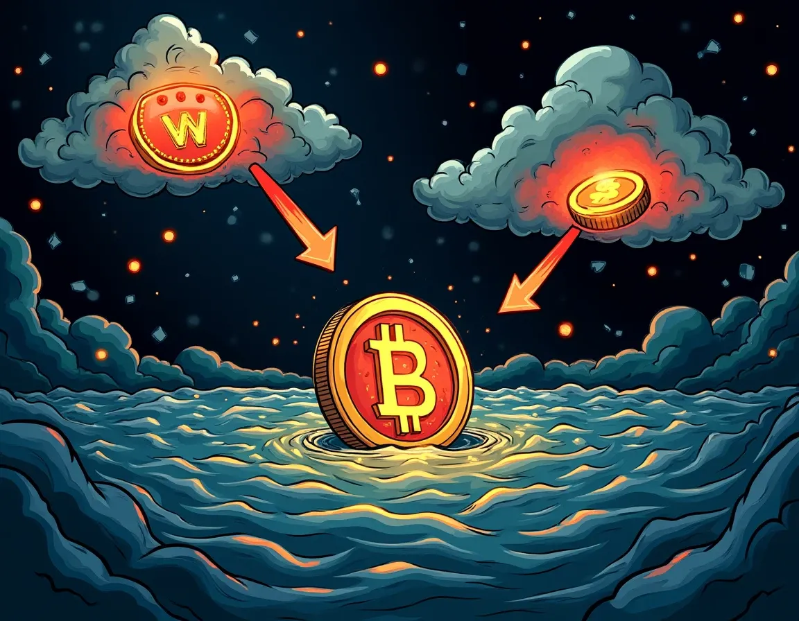 Token withdrawal flow diagram showing liquidity migration from Curve crvUSD-WBTC pool