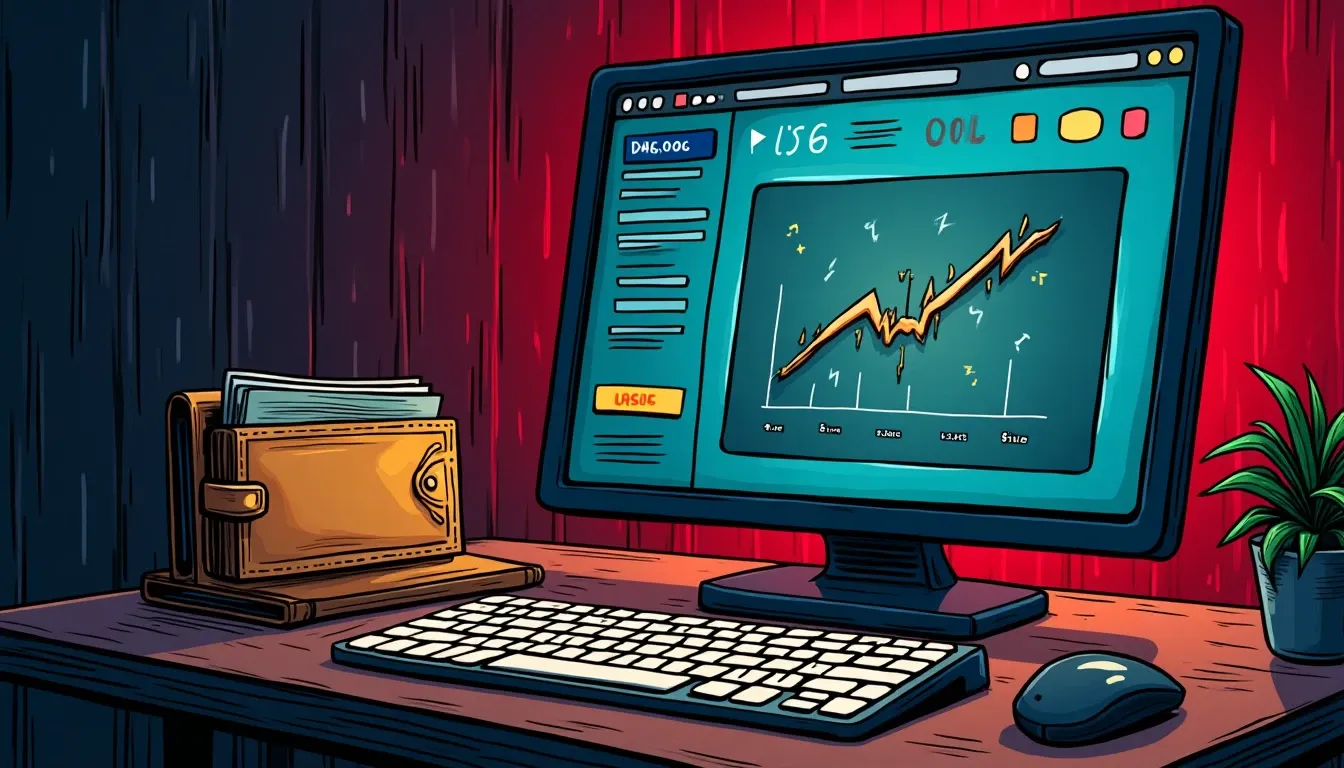 Empty D'CENT hardware wallet next to cryptocurrency wallet showing zero balance after cross-chain hack