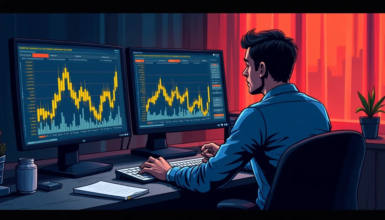 Multiple financial charts showing correlated rate movements across different DeFi protocols