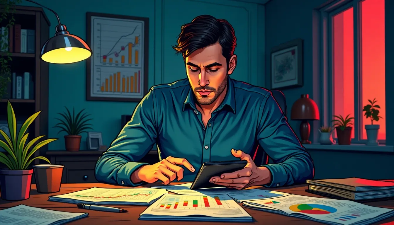 DeFi yield analyst reviewing protocol rate differentials and migration breakeven calculations on laptop