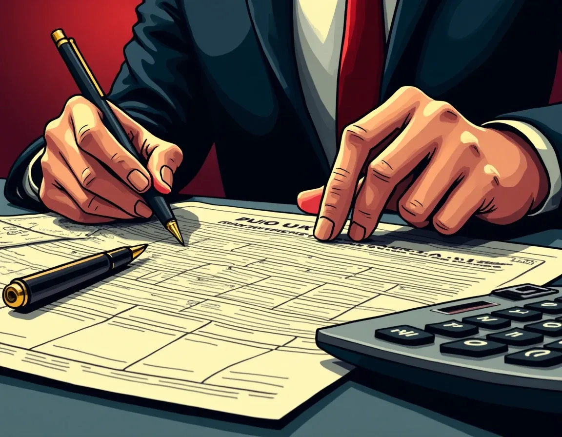 Tax forms and cryptocurrency transaction documentation organized for IRS filing and audit preparation