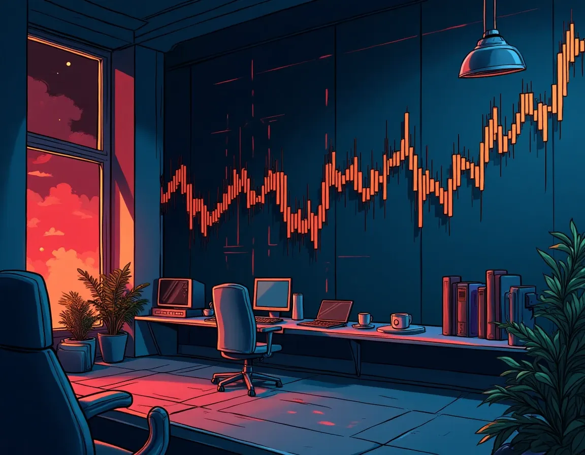 Market charts displaying support levels and price consolidation during accumulation phase behavior