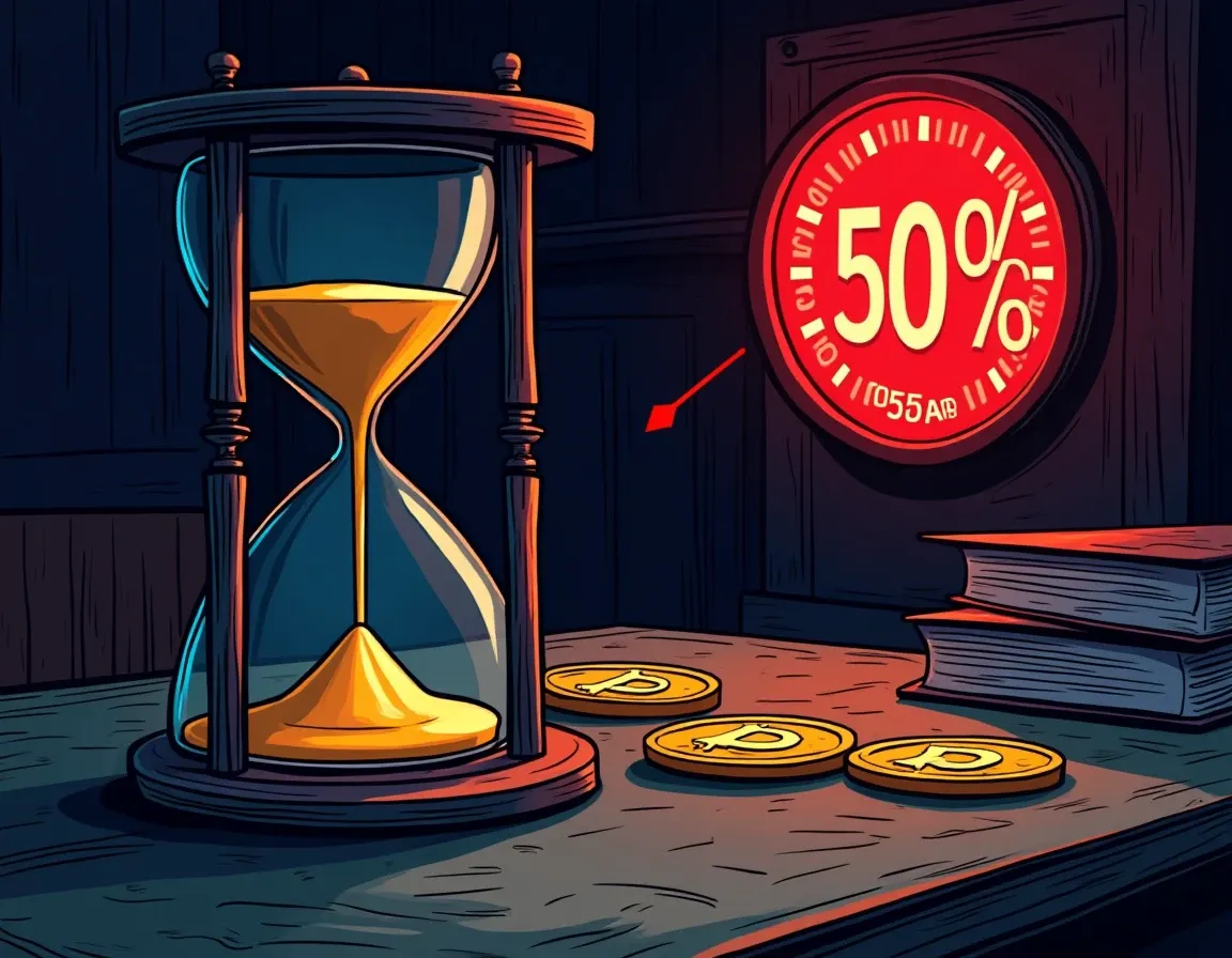 Waiting period visualization representing protocol-enforced withdrawal queues and unbonding delays in staking