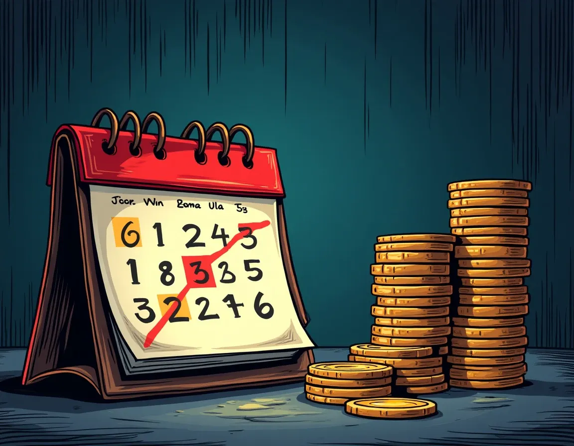 Calendar showing 30, 60, and 90 day lock periods for fixed exchange staking terms