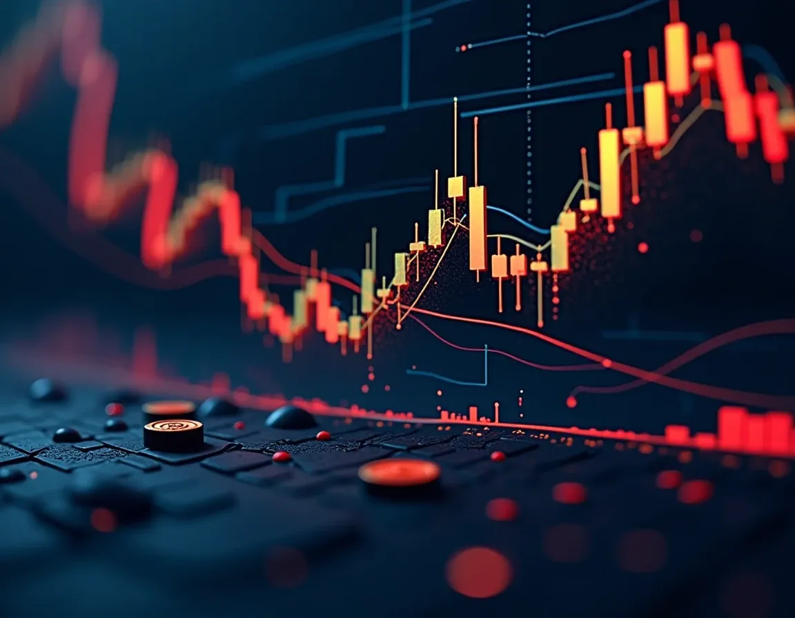 Cryptocurrency trading volume chart displaying daily liquidity metrics and market depth analysis