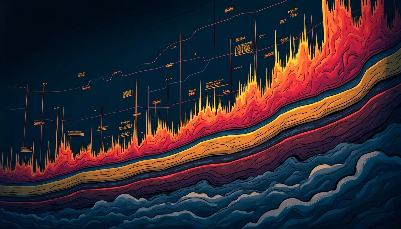 Depth chart showing bid-ask spread gaps and liquidity distribution across order book levels