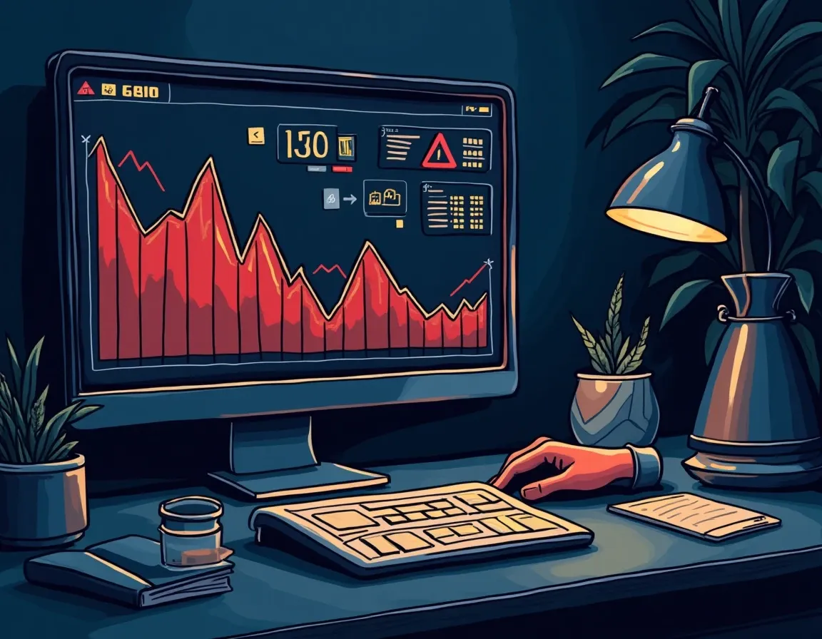 Cryptocurrency lending protocol dashboard displaying sharp 4.29 percentage point APY decline over seven day period