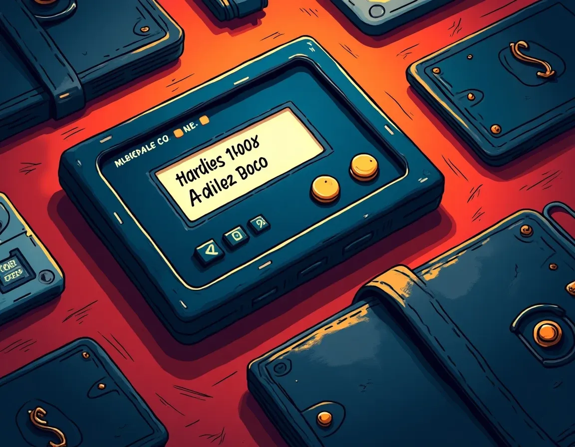 Comparing cryptocurrency receiving addresses on hardware wallet screen and written backup during recovery test