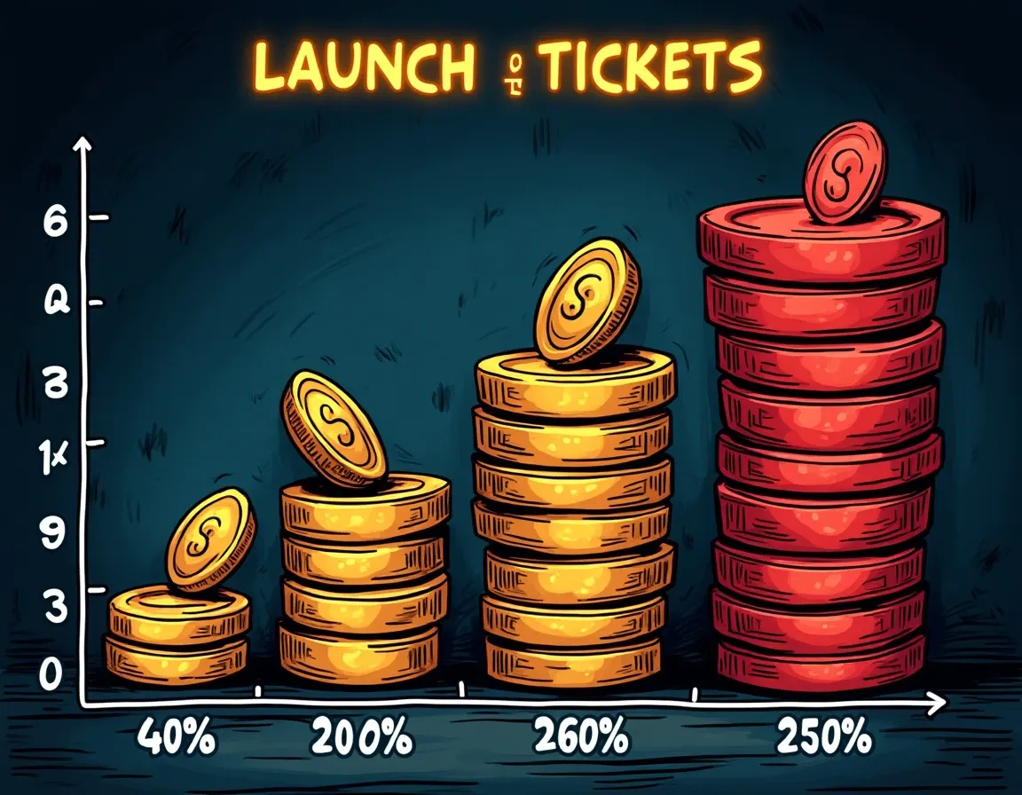 Chart comparing lottery allocation percentages across different launchpad tiers