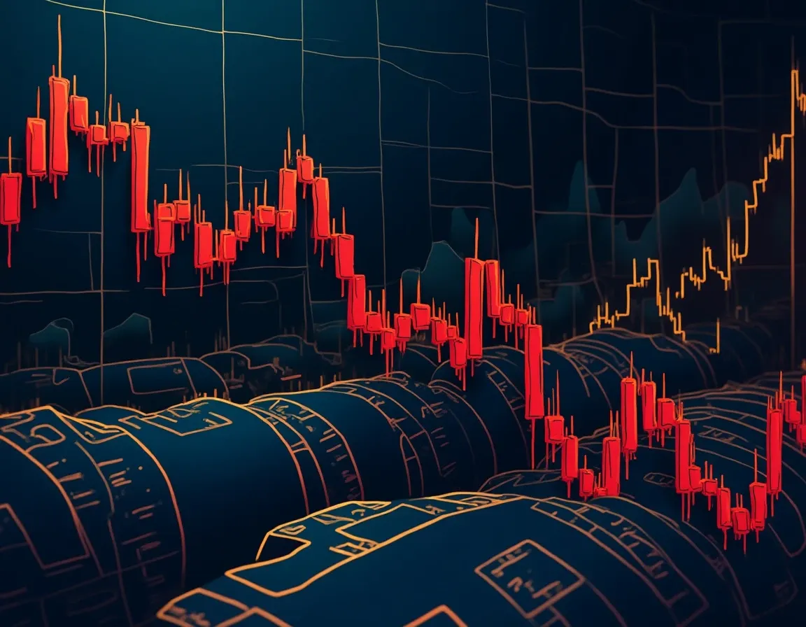 Distribution graph showing median token returns clustered near zero after twelve months