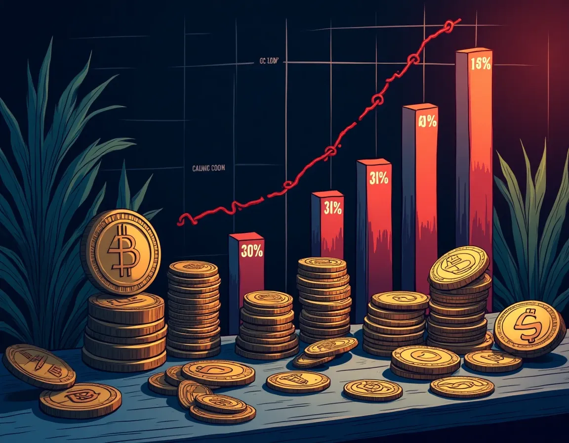 Comparative chart of stablecoin lending rates across multiple Solana DeFi protocols