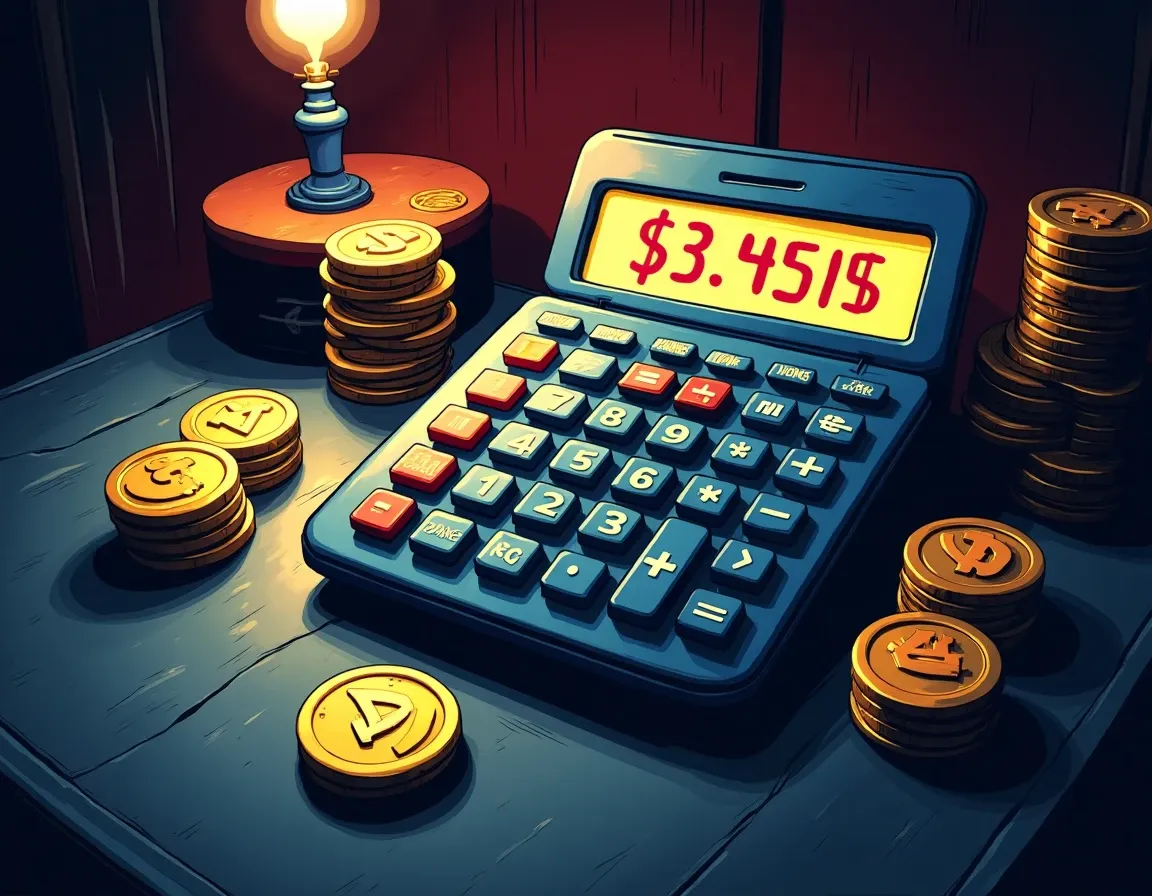 Financial calculation comparing platform token staking costs against expected IDO allocation value showing opportunity cost