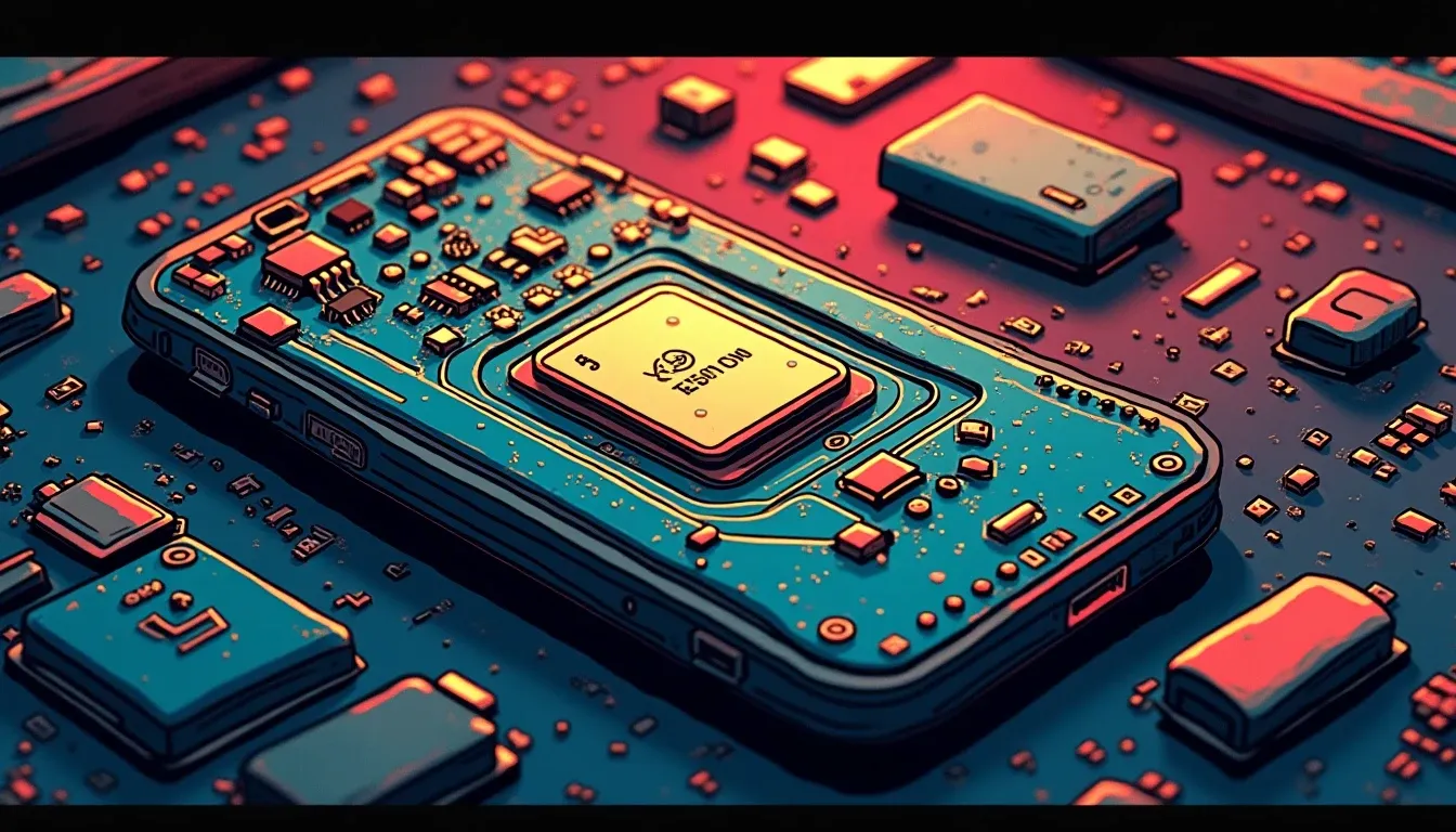 Close-up of a hardware wallet device with visible circuit board and security chip components