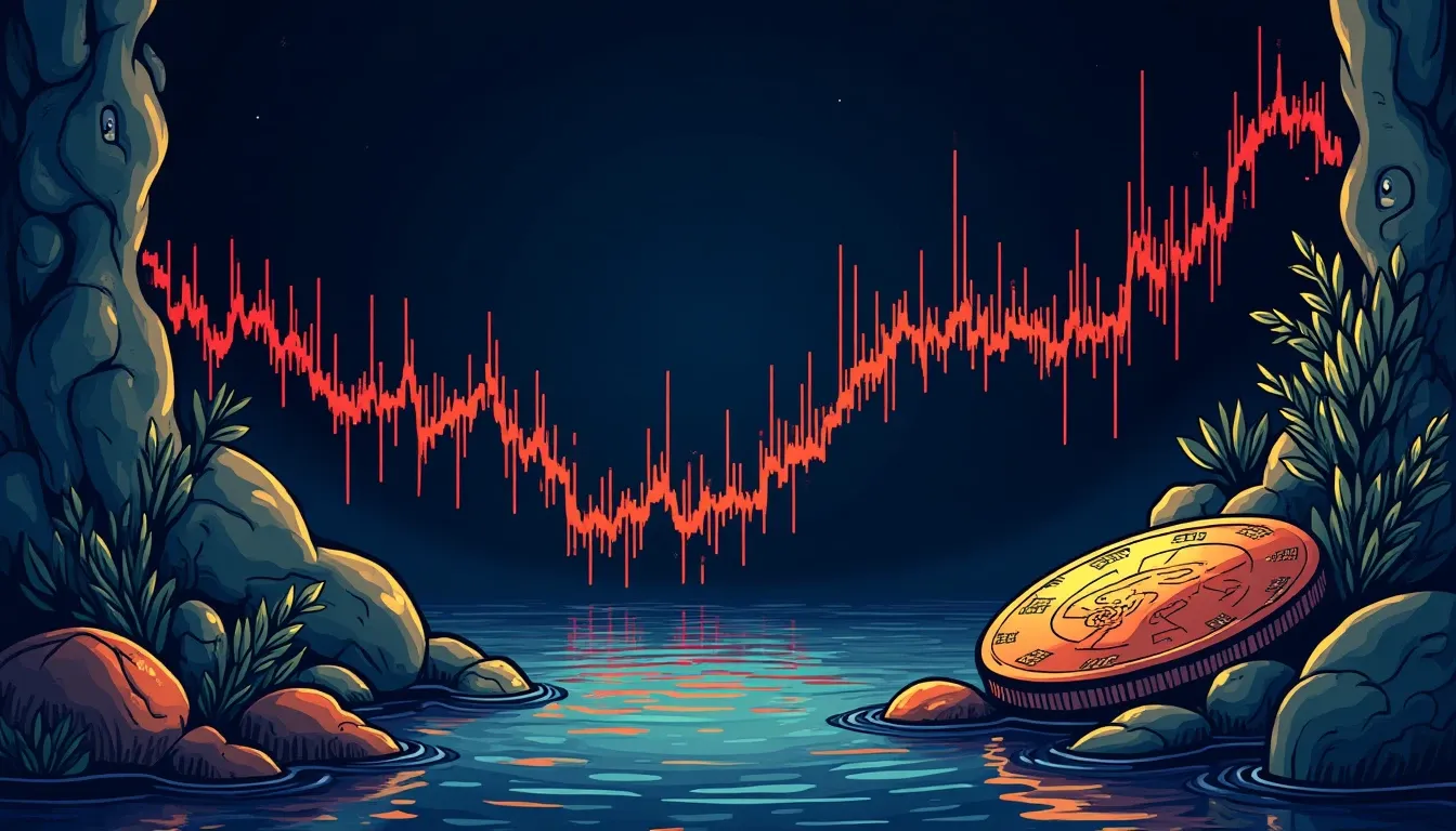 Liquidity depth chart showing order book levels and slippage curves for low cap tokens