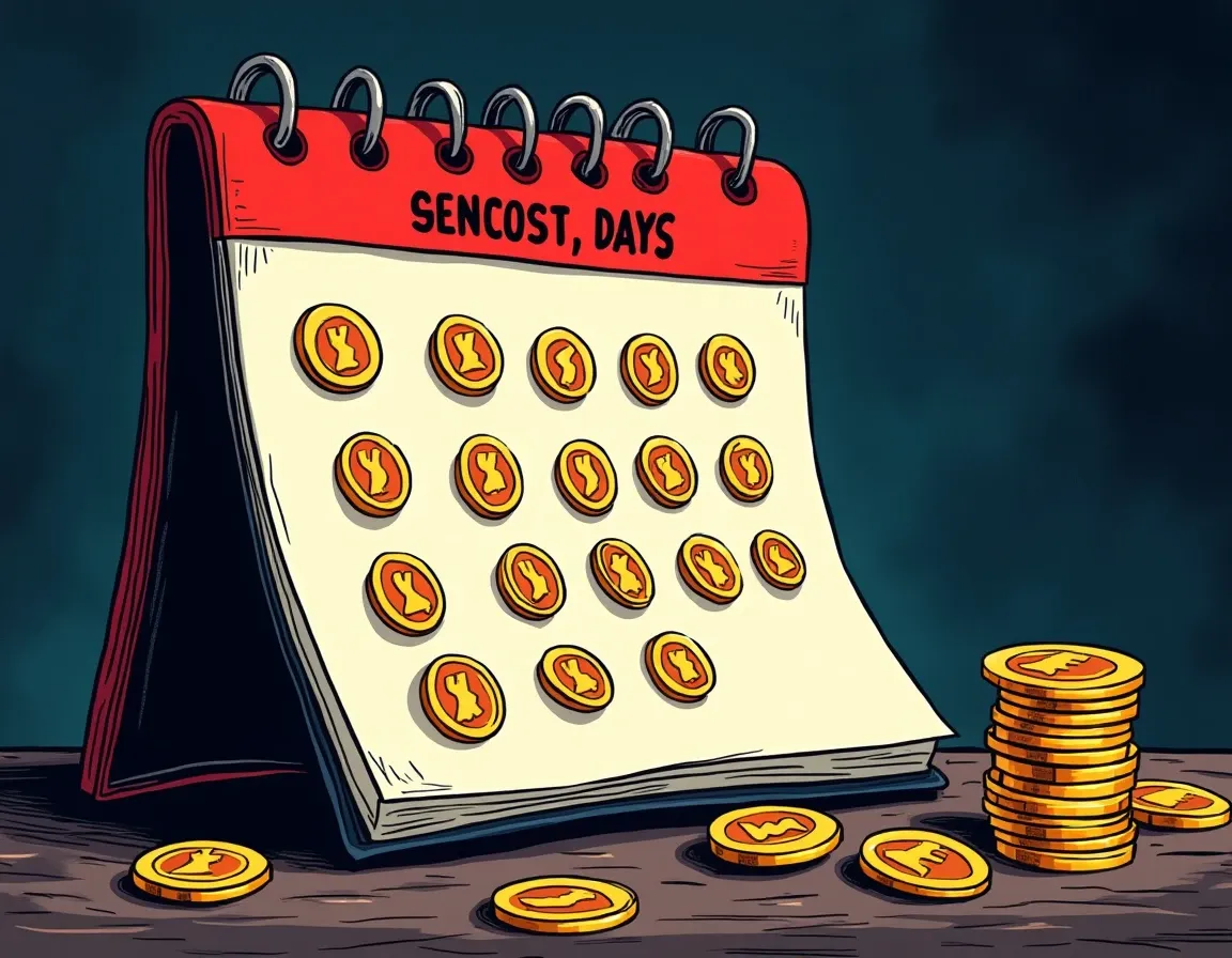 Investment calendar highlighting major token unlock cliff events and linear vesting schedule milestones
