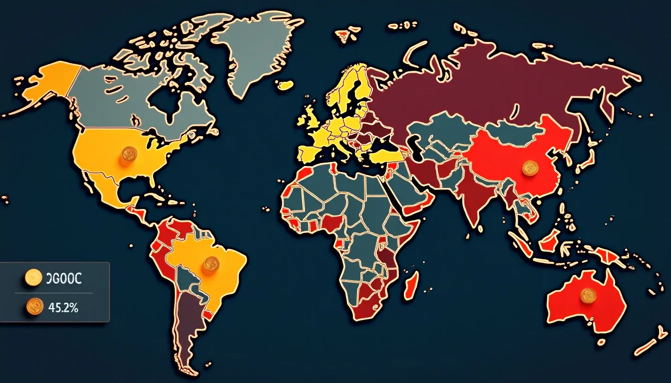 Geographic eligibility map showing jurisdictions for Midas RWA USDC with 3.56% yield rate