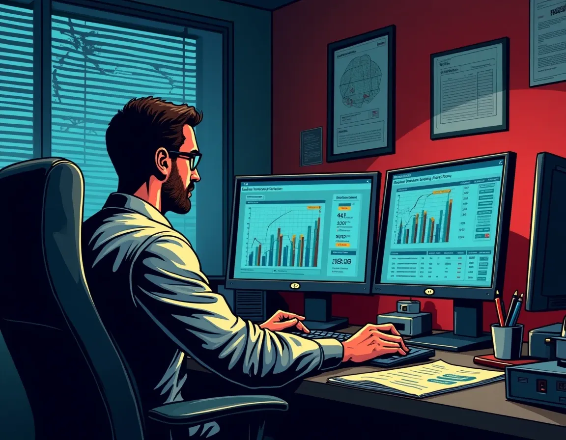 Analyst reviewing peer-to-peer lending rate spreads compared to pooled protocol rates
