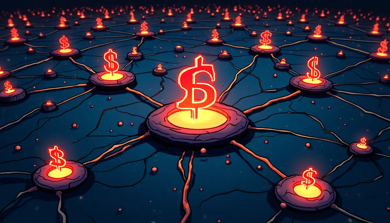 Network nodes connected in peer-to-peer blockchain lending architecture