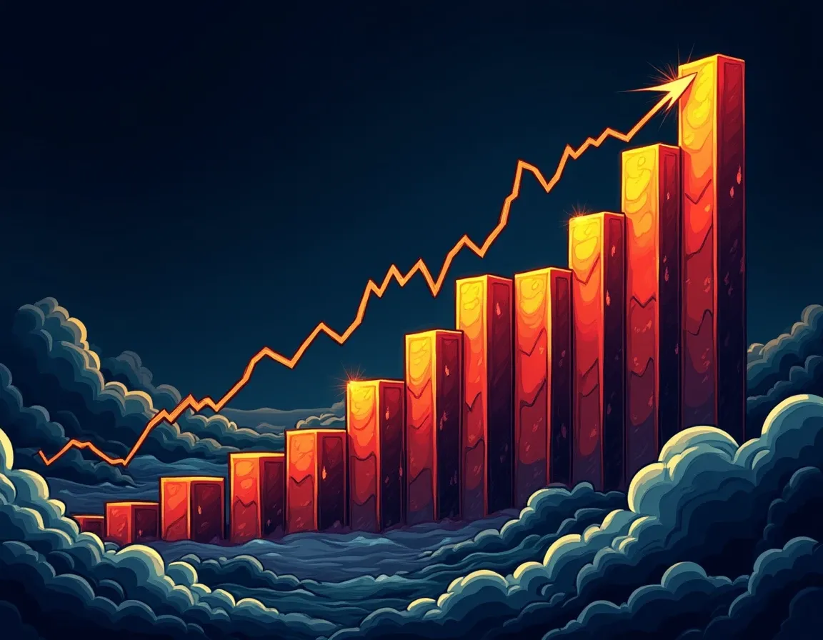 Multi-stage price rally chart showing Sky's progression from September through early October 2026
