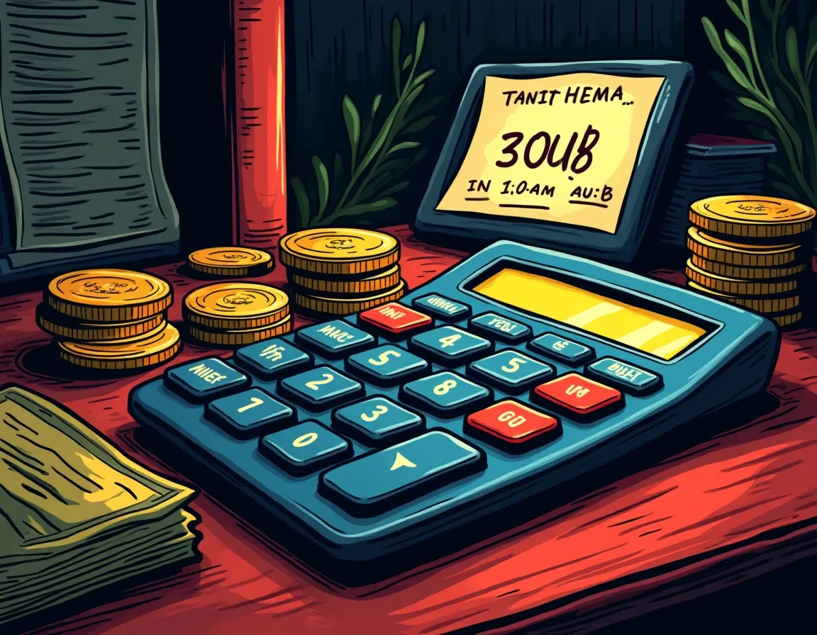 Financial calculator displaying break-even day calculation for DeFi pool migration decision