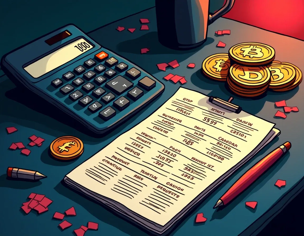 Cost accounting spreadsheet calculating gas fees bridging costs and opportunity costs for multi-wallet farming