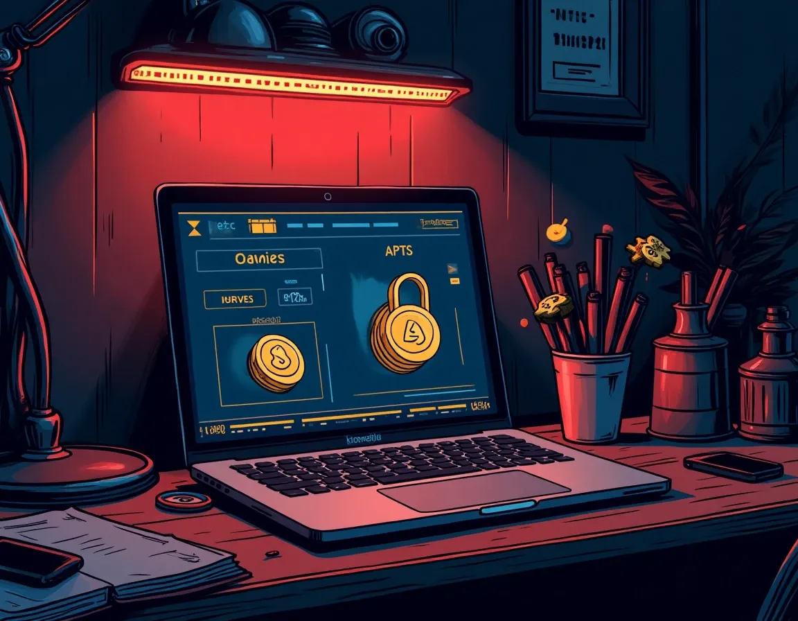 NFT staking platform interface displaying locked assets and token reward yields with APY calculations
