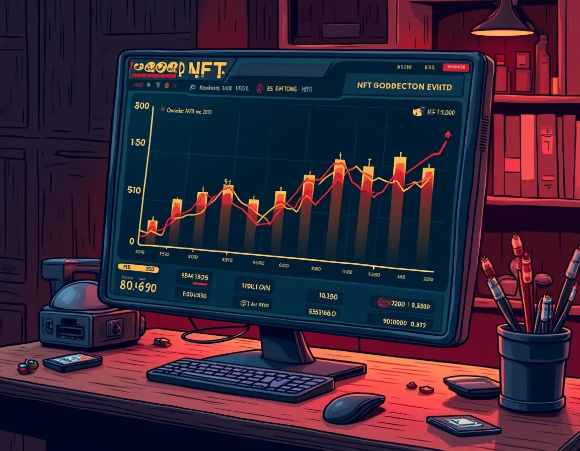 Price chart and governance dashboard showing fractional NFT voting mechanism and buyout proposals