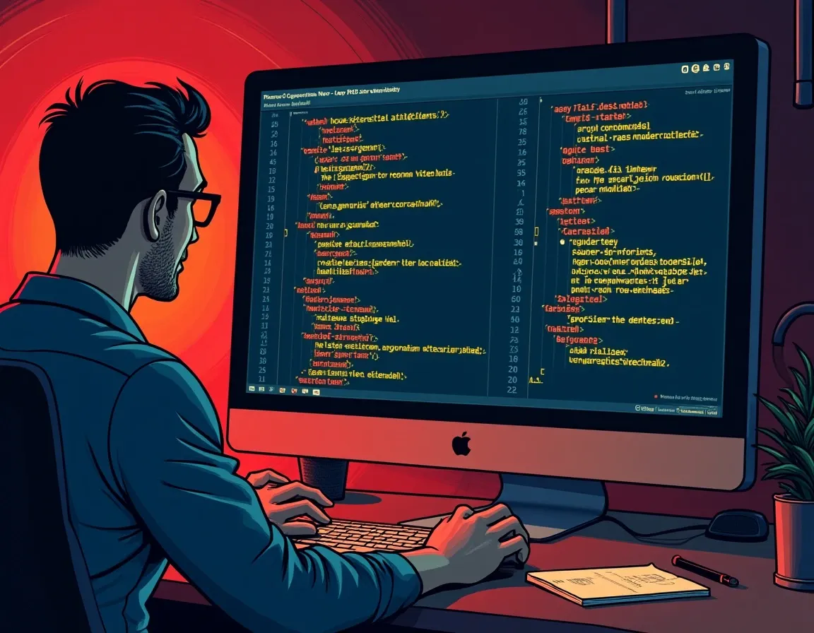 ERC-2981 smart contract royalty interface code and blockchain transaction data on developer screen