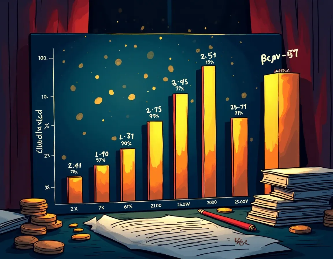 Data visualization comparing stated NFT royalty rates to actual creator payments received by platform