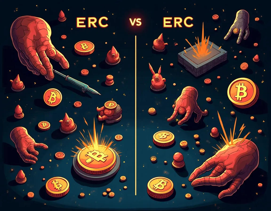 Gas cost comparison chart displaying ERC-721 and ERC-1155 transaction fees
