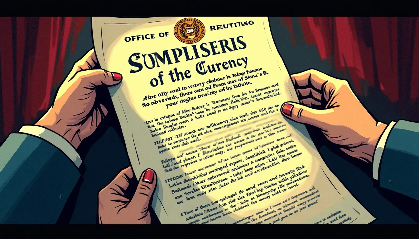Office of the Comptroller of the Currency stablecoin regulatory documents and financial compliance papers