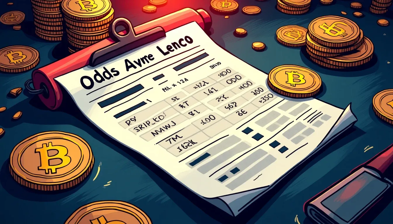 Sports betting slips showing odds comparisons and crypto tokens representing positive expected value betting