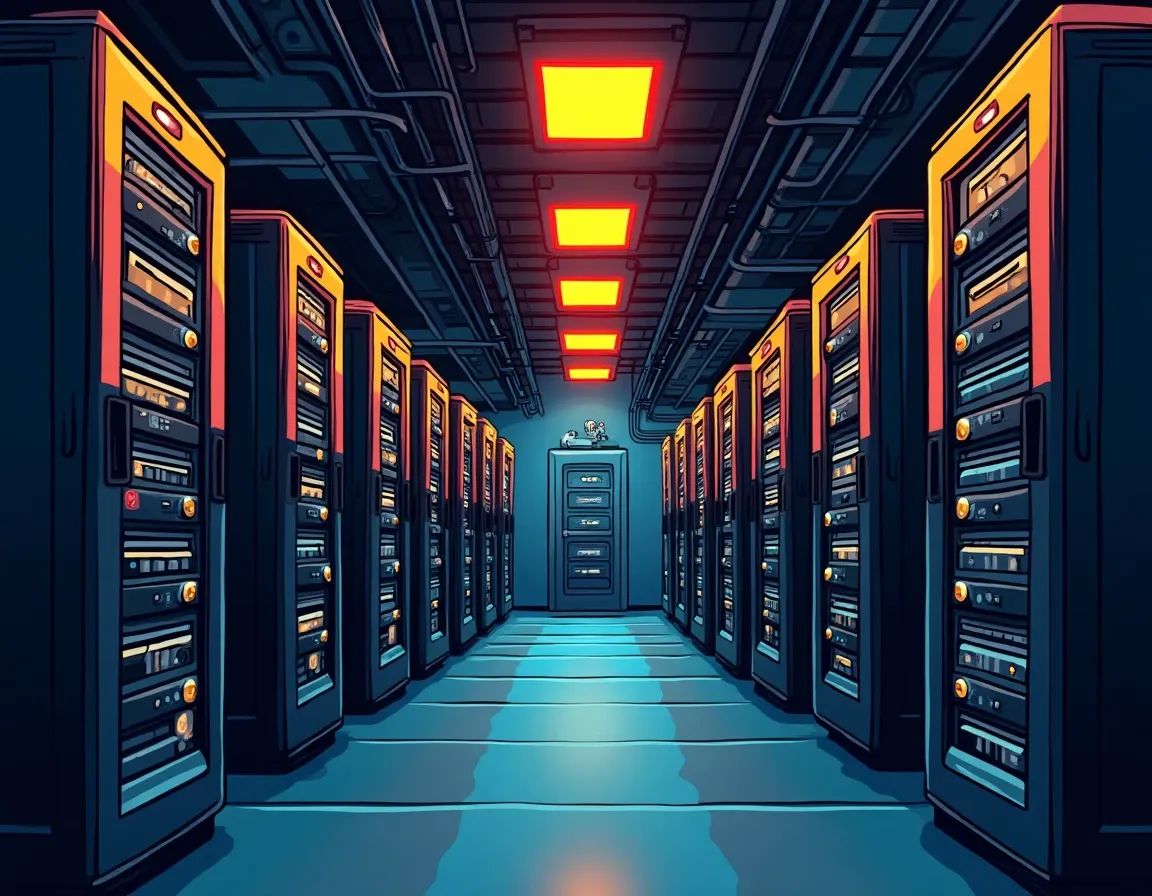 Bitcoin mining hardware arranged in rows showing industrial-scale cryptocurrency production setup