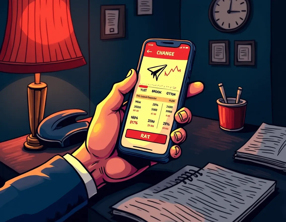 Mobile phone showing Telegram webhook alert notification for DeFi protocol rate change detection