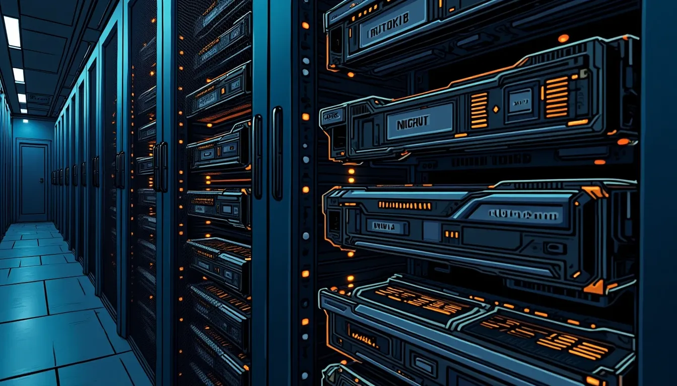 Close-up view of NVIDIA GPU cards mounted in a professional server rack with visible cooling fans