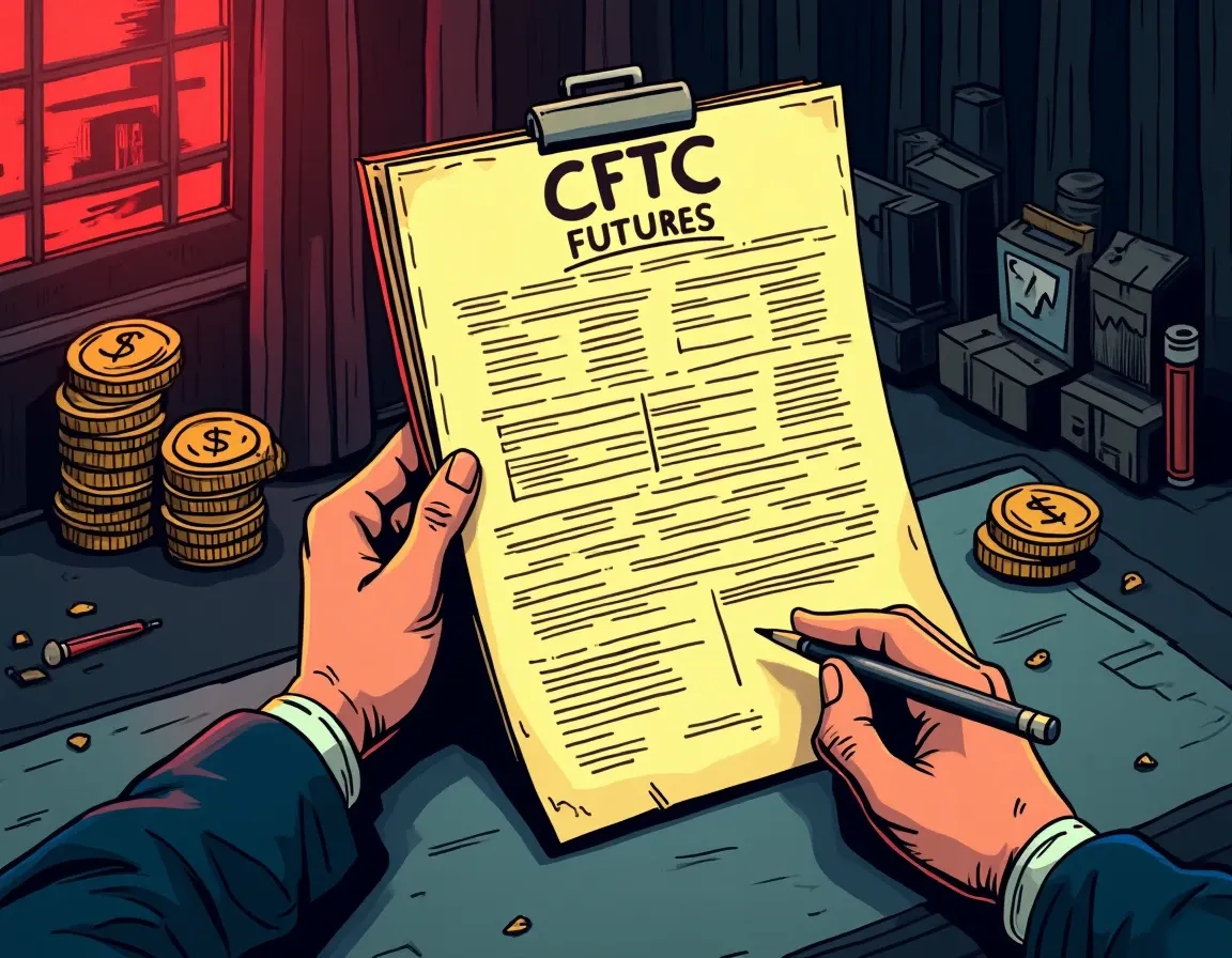 CFTC futures documentation illustrating funding rate income mechanism for regulated derivative products