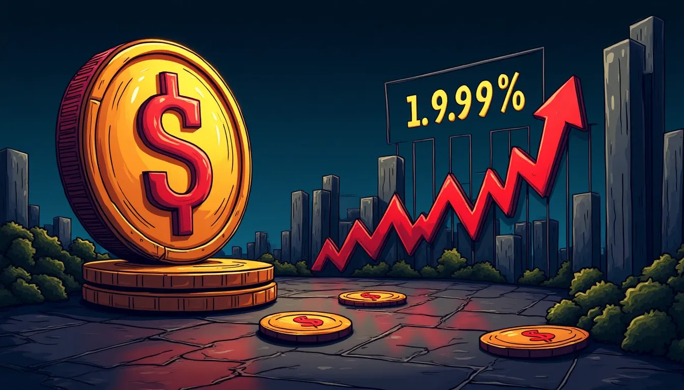 SKY token with 4.65% lending rate and chart showing recent 1.99pp decline